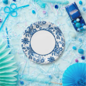 スイートブルー開花 ペーパープレート (パーティー)