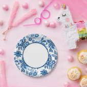 スイートブルー開花 ペーパープレート (パーティー)