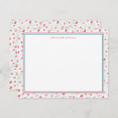 スイートプティットフローラパーソナライズされた文房具 ノートカード (正面/裏面)