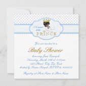 スイートプリンスエスニックベイビーシャワー 招待状 (裏面)