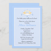 スイートプリンスクラウンボーイベビーシャワー招待状 招待状 (正面/裏面)