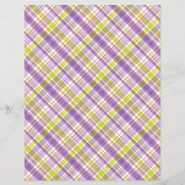 スイートプレイドパステルパープルグリーン