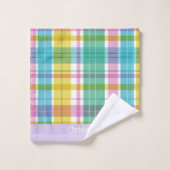 スイートプレイドパステル バスタオルセット (ウォッシュタオル)