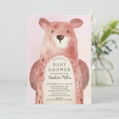 スイートベアーガールズベビーシャワー 招待状 (スタンド正面)