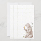 スイートベア誕生日招待状 招待状 (裏面)