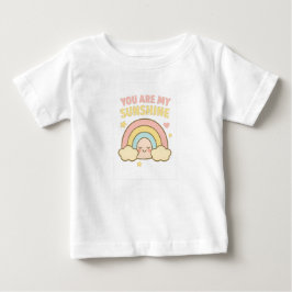 スイートベイビーガール - パステルレインボーチャーム ベビーTシャツ