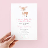 スイートベイビーガール フォawn ベイビーシャワーパーティー 招待状