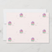 スイートベイビーマカロン ストライプ 誕生日 招待状 (裏面)