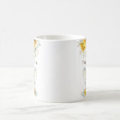 スイートベビーエレファントボホウォーターカラーサンフラワーズ コーヒーマグカップ (中央)