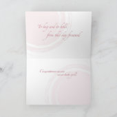 スイートベビーガールおめでとう カード (内部)