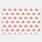 スイートベビーガールのピンクラッピング紙 ラッピングペーパーシート (正面3)