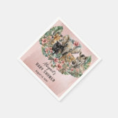 スイートベビーガールアニマルトロピカルサファリシャワー スタンダードカクテルナプキン (角)