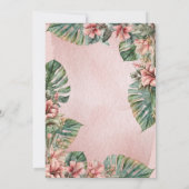 スイートベビーガールアニマルトロピカルサファリシャワー 招待状 (裏面)