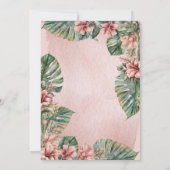 スイートベビーガールアニマルトロピカルサファリスプリンクル 招待状 (裏面)