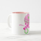 スイートベビーガールギフトマグ ツートーンマグカップ (正面左)