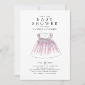 スイートベビーガールシャワー招待状 招待状 (正面)