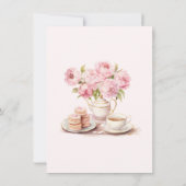 スイートベビーガールティーベビーシャワーパーティー招待状 招待状 (裏面)