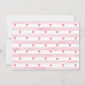 スイートベビーガールバニーベビーシャワー招待状 招待状 (裏面)