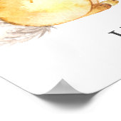 スイートベビーガールバニーベビーシャワー ポスター (角)