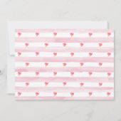 スイートベビーガールバニーベビーシャワー 招待状 (裏面)