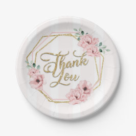 スイートベビーガールパーティープレート ペーパープレート