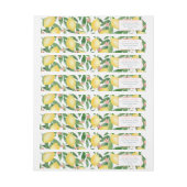 スイートベビーガールピンクシトラスレモンパーティー ラップアラウンドラベル (シート)