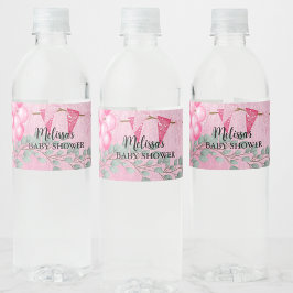 スイートベビーガールピンクバルーンユーカリカスタム ペットボトルラベル