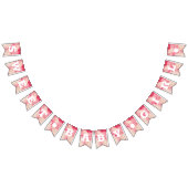 スイートベビーガールピンクベビーシャワー誕生日バナー バンティングフラッグ (全)