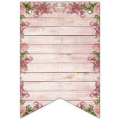 スイートベビーガールフローラヴィンテージバラベビーシャワー バンティングフラッグ (第1の旗)