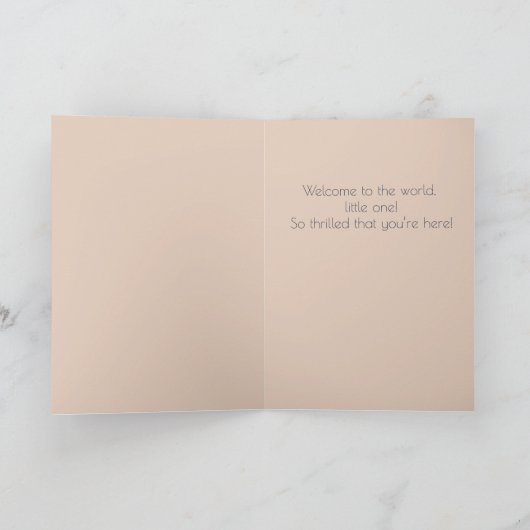 スイートベビーガールヴィンテージおめでとう カード (内部)