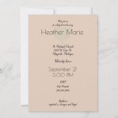 スイートベビーガールヴィンテージベビーシャワー 招待状 (裏面)