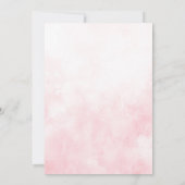 スイートベビーガール赤面ピンク金ゴールドフローラベビーシャワー 招待状 (裏面)