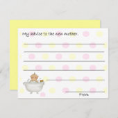 スイートベビーシャワーアドバイスカード アドバイスカード (正面/裏面)