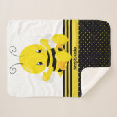 スイートベビービー名前をカスタムする シェルパブランケット (正面(横))