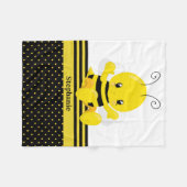 スイートベビービー名前をカスタムする フリースブランケット (正面(横))