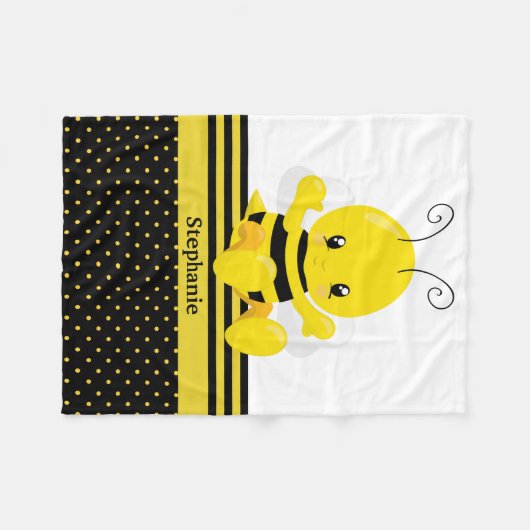 スイートベビービー名前をカスタムする フリースブランケット (正面(横))