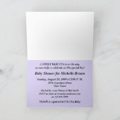 スイートベビーピーベビーシャワー 招待状 (内部)