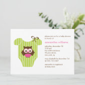 スイートベビー服ベビーシャワー 招待状 (スタンド正面)