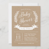 スイートベビー素朴シャワー招待状 招待状 (正面)