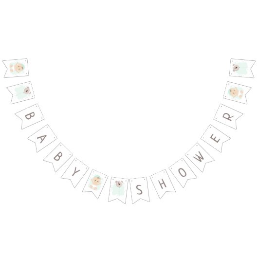 スイートベビー&ベアバルーン バンティングフラッグ (全)