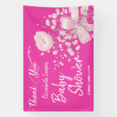 スイートベリーカラーワイルドフラワーベビーシャワー 横断幕 (縦)