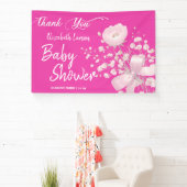 スイートベリーカラーワイルドフラワーベビーシャワー 横断幕 (インサイチュ)