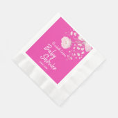 スイートベリーカラーワイルドフラワーベビーシャワー 縁ありランチョンナプキン (角)