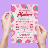 スイートベリーストロベリーバースデーパーティー 招待状