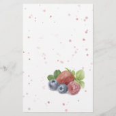 スイートベリーベビーシャワービンゴゲーム (裏面)