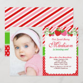 スイートベリー スターベリー 誕生日 フォト 招待状 (正面/裏面)