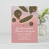 スイートベーカリー フェイクグリッター バレンタインデー 招待状 (スタンド正面)