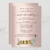 スイートペットバスセットバラドレススウィート16th誕生日 招待状 (正面/裏面)