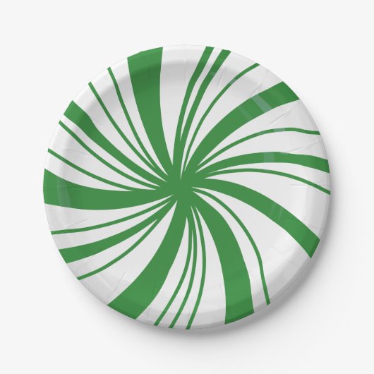 スイートペパーミントクリスマスピクニックプレート ペーパープレート (正面)