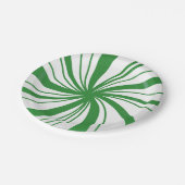 スイートペパーミントクリスマスピクニックプレート ペーパープレート (アングル)